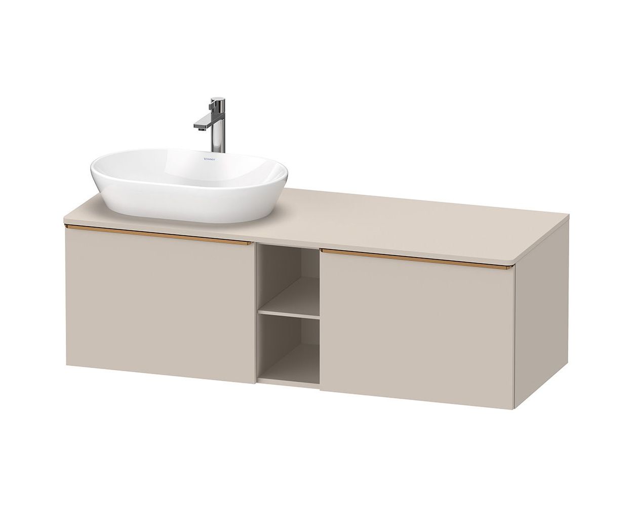 Duravit D-Neo 1400mm 2 Drawer Vanity Unit for Left Hand Countertop 