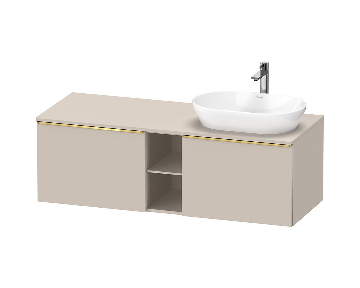 Duravit D-Neo 1400mm 2 Drawer Vanity Unit for Right Hand 