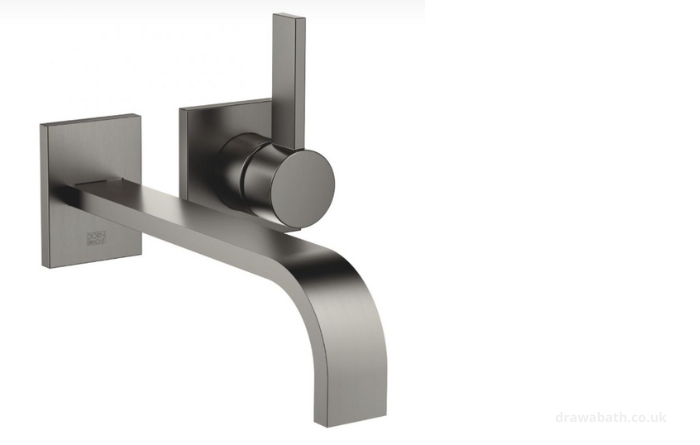 Dornbracht MEM Wall Mounted Single Lever Basin Mixer 247mm Projection without pop-up waste